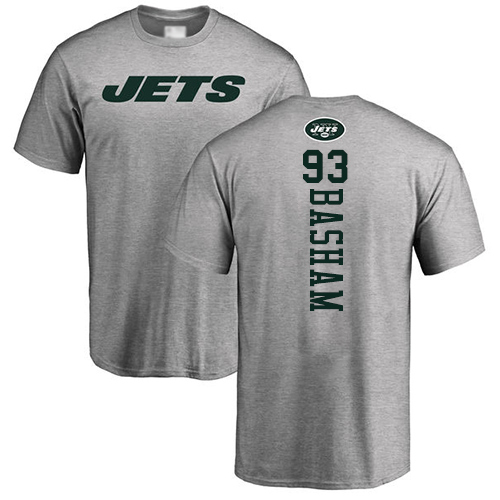 New York Jets Men Ash Tarell Basham Backer NFL Football #93 T Shirt